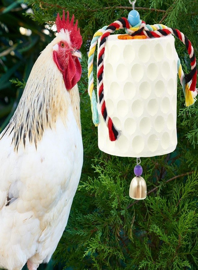 Oooct Large Chicken Chewing Toy, Chick Beak Grinding Calcium Stone with Bells, Chicken Coop Accessories, Cage Toys for Cockatiel Parakeet Parrot Budgies Rat Hamster Rabbit Bunny Green - Image 3